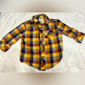 Plaid Flannel 6-9M Shirt